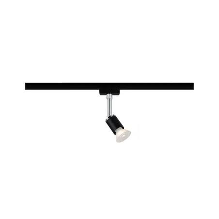 Spot URail Pure II max1x10W GU10 noir mat/Chrome 230V Métal/plastiq...