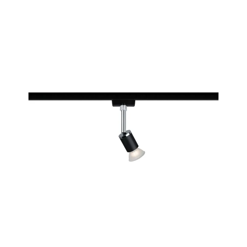 Spot URail Pure II max1x10W GU10 noir mat/Chrome 230V Métal/plastiq...