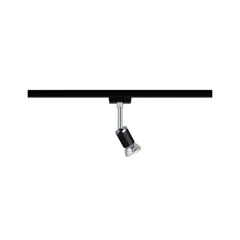 Spot URail Pure II max1x10W GU10 noir mat/Chrome 230V Métal/plastiq...