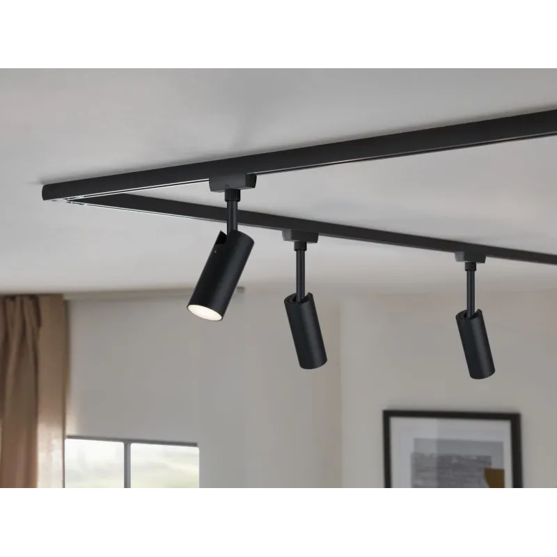 Spot URail Tubo 1x5W Noir mat 230 V Métal/plastique 3000K non-dim -...