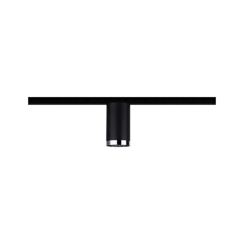 Spot URail Tube max 10W GU10 Noir mat/Chrome 230V - Pas cher