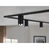 Spot URail Tube max 10W GU10 Noir mat/Chrome 230V - Pas cher