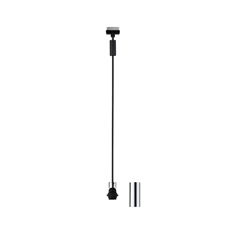 Susp URail 2Easy Basic max. 20W E27 Noir mat/Chrome 230V Métal/plas...