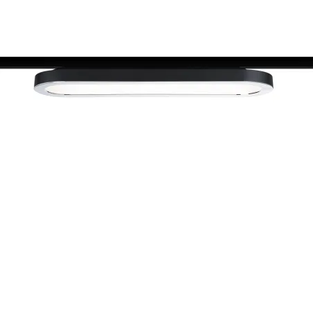 Panneau URail LED 1x7W Noir mat/Chrome 230V Alu/plastique 2700K non...