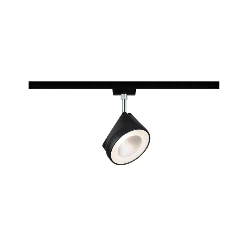Spot URail Arena 1x14W Noir mat/ Chrome mat 230V métal gradable - P...