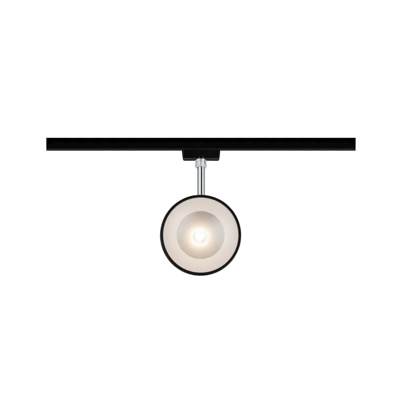 Spot URail Arena 1x14W Noir mat/ Chrome mat 230V métal gradable - P...