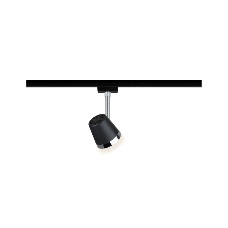 Spot URail Cone max 1x15W Noir mat/ Chrome 230 V métal/plastique - ...