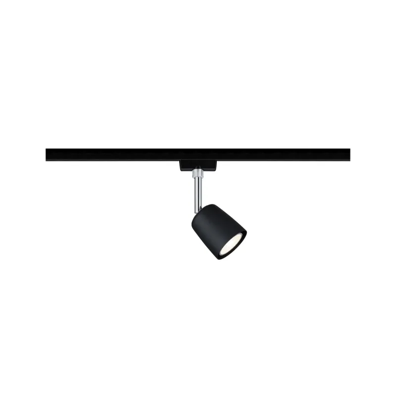 Spots URail Cover max 1x10W GU10 Noir mat/Chrome 230V métal/plastiq...