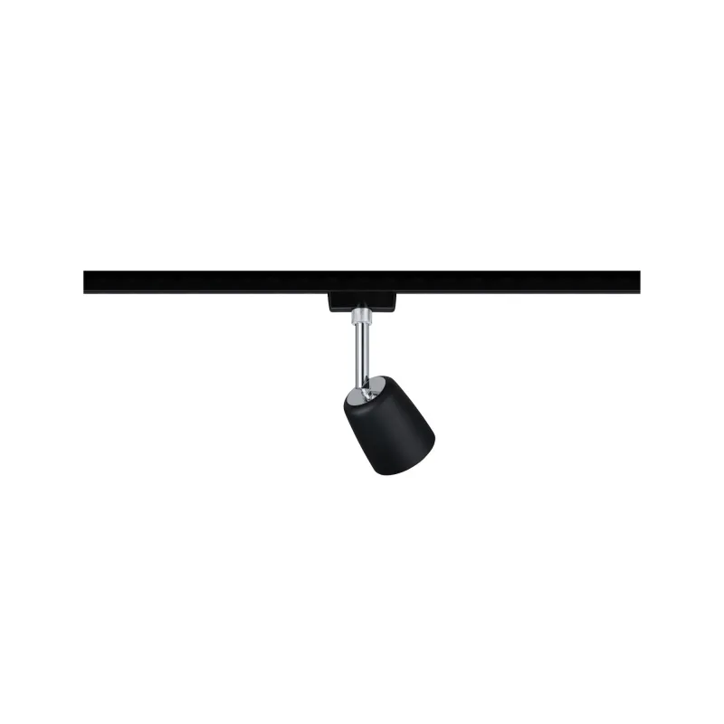 Spots URail Cover max 1x10W GU10 Noir mat/Chrome 230V métal/plastiq...