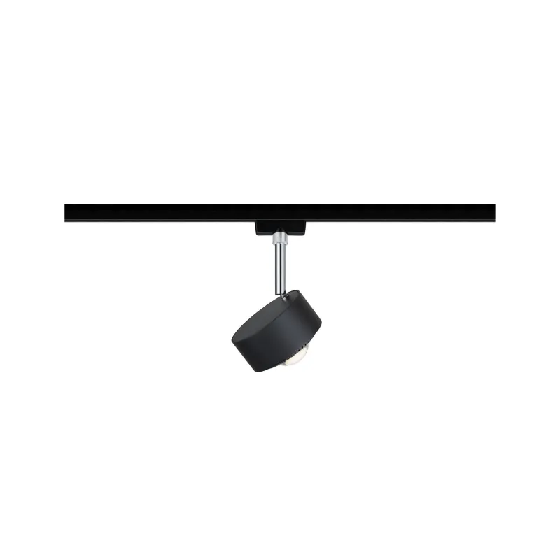 Spot URail Aldan 1x9W Noir mat/Chrome 230V mét/plas Met/Kst 2700K  ...