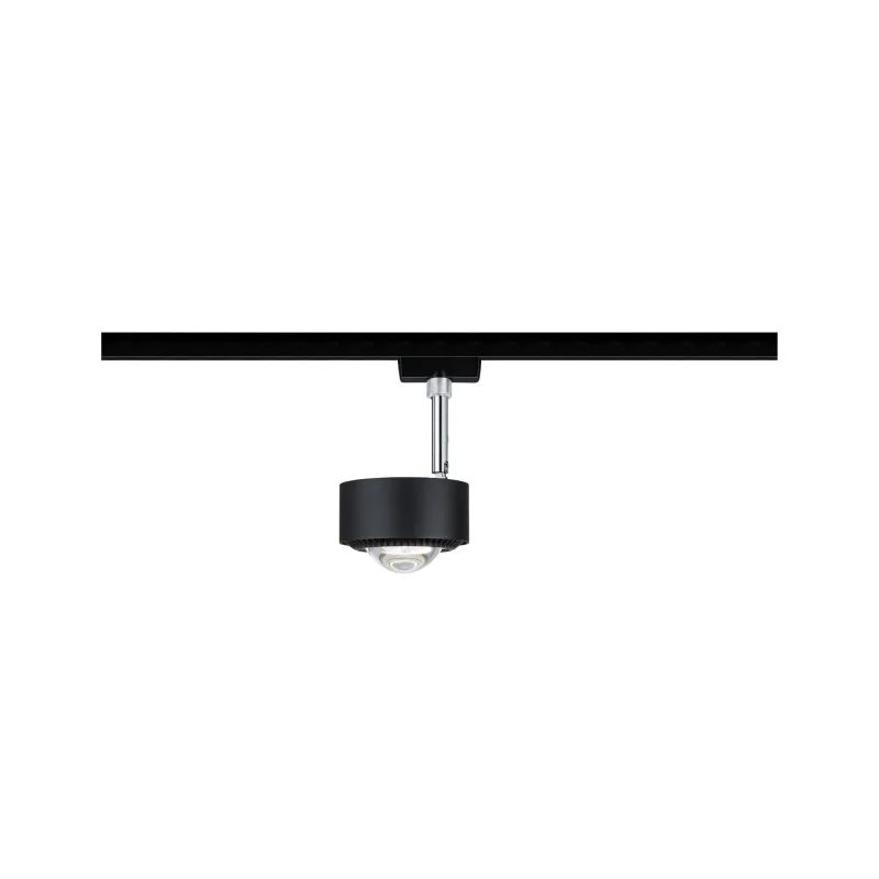 Spot URail Aldan 1x9W Noir mat/Chrome 230V mét/plas Met/Kst 2700K  ...