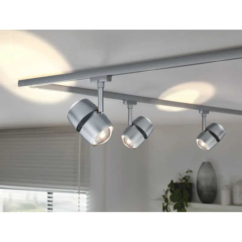 Spot URail Oculus 2x?W Chrome mat/Chr 230 V métal/plastique gradabl...