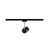 Spot URail Circle 1x5W Noir mat/ Chrome 230 V métal/plastique 4000K...