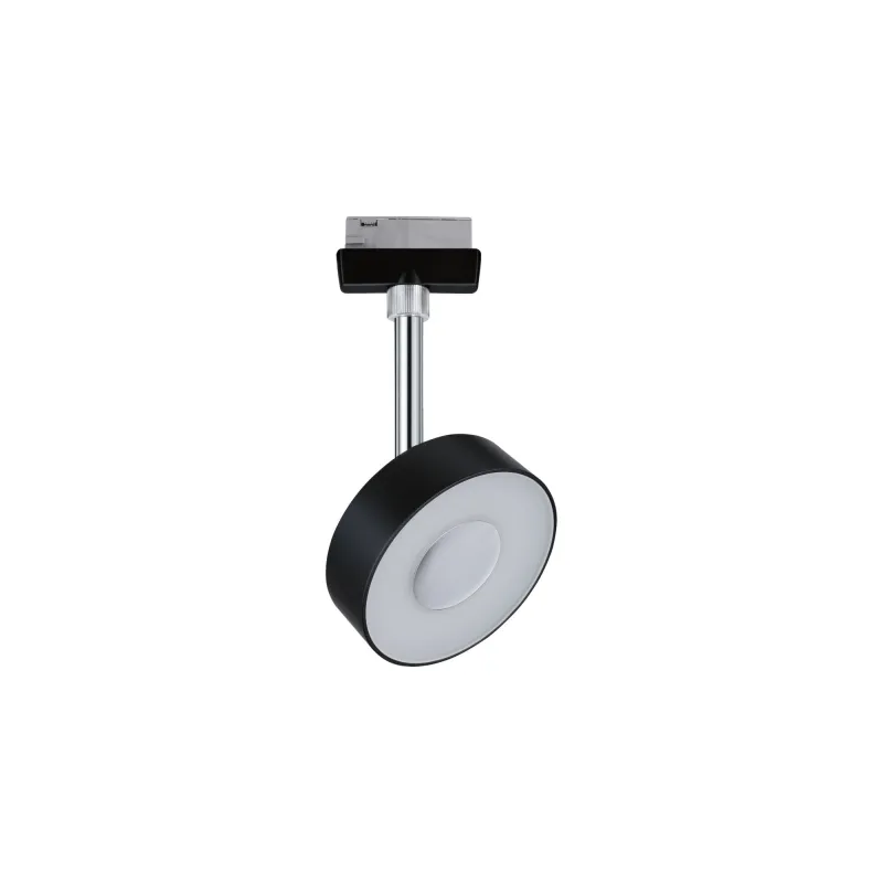 Spot URail Circle 1x5W Noir mat/ Chrome 230 V métal/plastique 4000K...