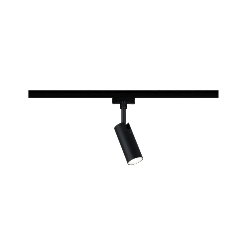 Spot URail Tubo 1x5W Noir dépoli/Chrome 230V Métal 4000K non gradab...