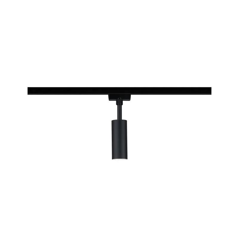 Spot URail Tubo 1x5W Noir dépoli/Chrome 230V Métal 4000K non gradab...