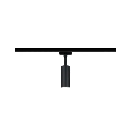 Spot URail Tubo 1x5W Noir dépoli/Chrome 230V Métal 4000K non gradab...