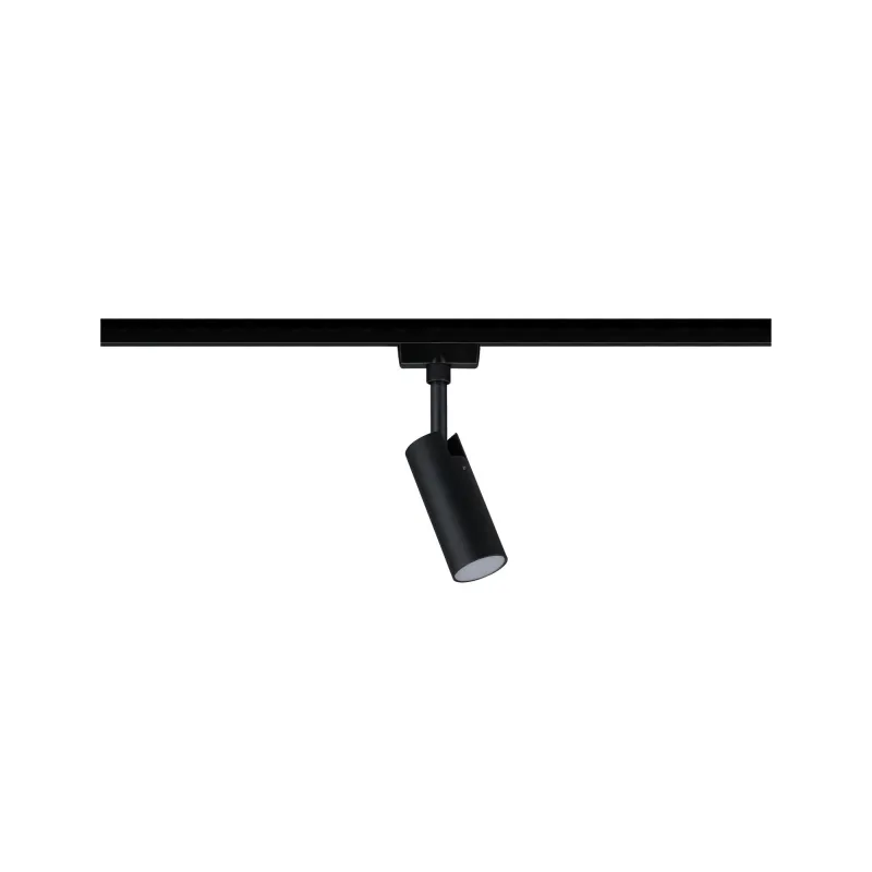 Spot URail Tubo 1x5W Noir dépoli/Chrome 230V Métal 4000K non gradab...