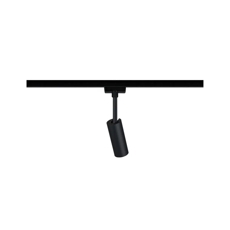 Spot URail Tubo 1x5W Noir dépoli/Chrome 230V Métal 4000K non gradab...