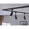 Spot URail Tubo 1x5W Noir dépoli/Chrome 230V Métal 4000K non gradab...