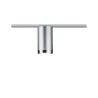 URail Spot Tube max1x10W GU10 Chrome dépoli/Chrome métal - Pas cher