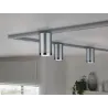 URail Spot Tube max1x10W GU10 Chrome dépoli/Chrome métal - Pas cher