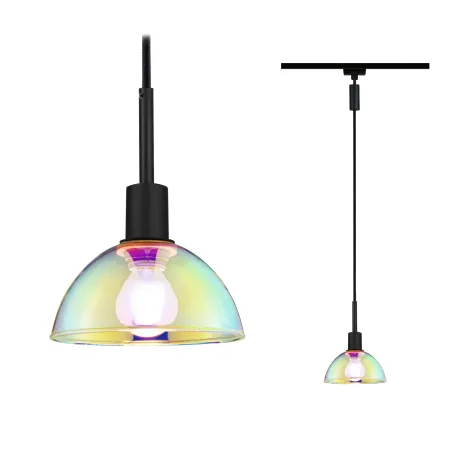 URail Suspen. Sarrasani max 20W E14 Noir dépoli/Dicro 230V Métal Ve...