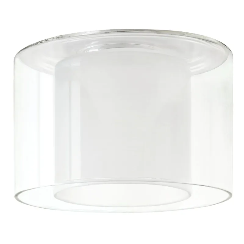 Living DecoSystems abat-jour Twice max.50W GU5,3 verre clair/opaque...