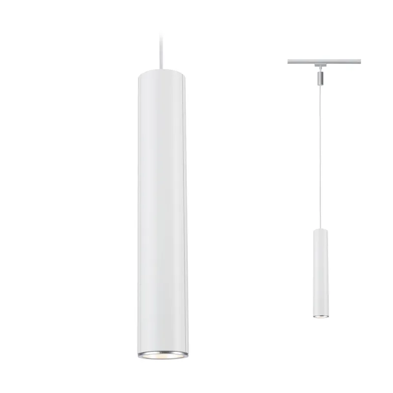 URail Suspension Catalejo max10W GU10 Chrome dépoli/Blanc 230V Méta...