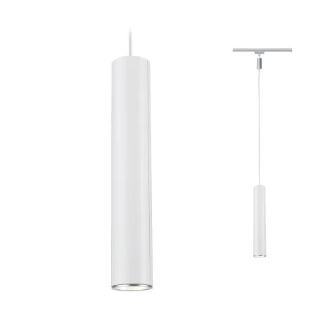 URail Suspension Catalejo max10W GU10 Chrome dépoli/Blanc 230V Méta...