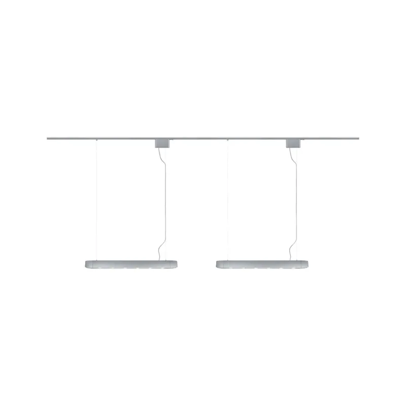 Suspension barre URail max6x10W GU10 Chrome dépoli 230V alu extensi...