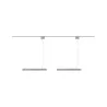 Suspension barre URail max6x10W GU10 Chrome dépoli 230V alu extensi...