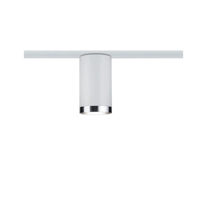 URail Spot Tube max1x10W GU10 Blanc /Chrome Métal - Pas cher