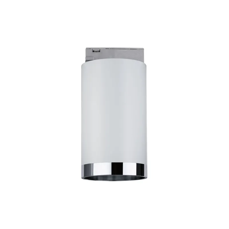 URail Spot Tube max1x10W GU10 Blanc /Chrome Métal - Pas cher