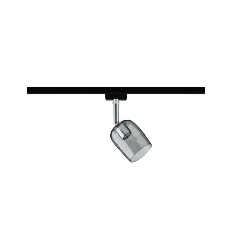 Spots URail Blossom max 1x10W G9 Noir Mat/Verre fumé 230V Métal/Ver...