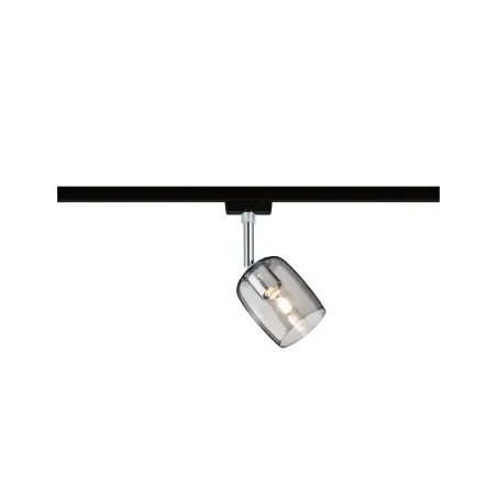 Spots URail Blossom max 1x10W G9 Noir Mat/Verre fumé 230V Métal/Ver...