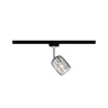 Spots URail Blossom max 1x10W G9 Noir Mat/Verre fumé 230V Métal/Ver...