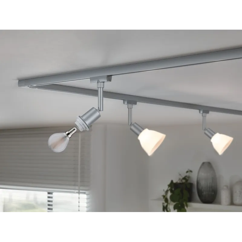 URail Spot DecoSystems max1x20W E14 chr dépoli 230V Métal - Pas cher