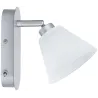 DecoSystems Abat-jour Kegi max. 50W Verre Blanc - Pas cher