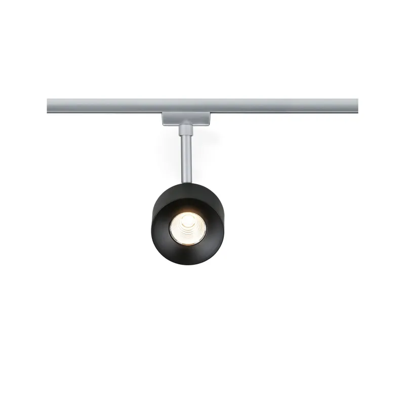 Spot URail Pane 1x7W noir/chrome mat 230V métal/plastique gradable ...