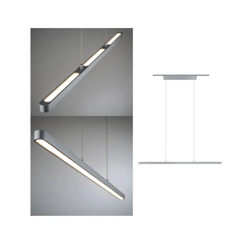 Susp Lento URail 1x42W chrome mat 230V Métal gradable - Pas cher