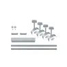 Kit URail Circle 4x5W Chrome mat/Chrome 230 V, métal/plastique - Pa...