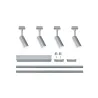 Kit URail Tubo 4x5W Chrome mat/Chrome 230 V, métal/plastique - Pas ...