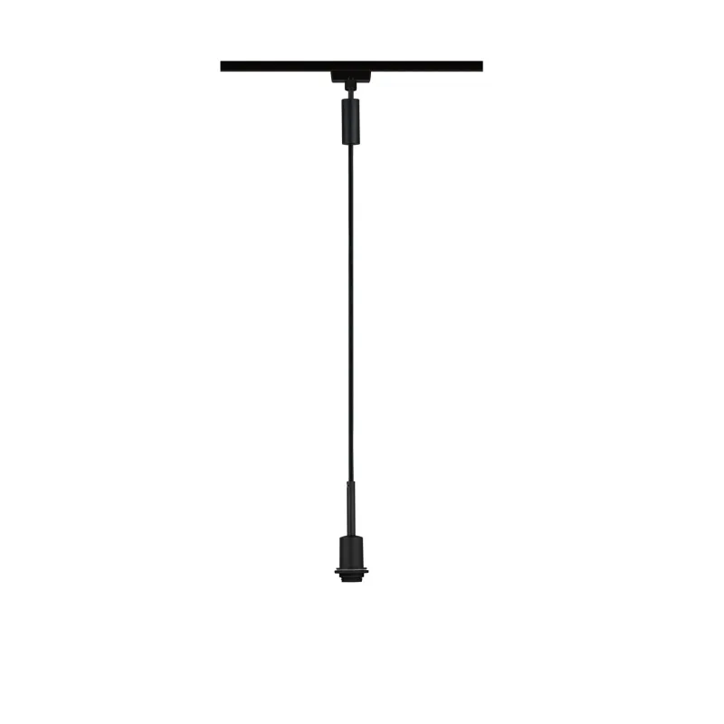 Susp DecoSystems URail max 1x20W E14 230V noir mat, câble tissu - P...