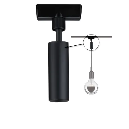 Adaptateur suspen Universal URail Noir dépoli 230V Métal/plastique ...