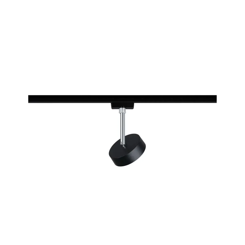 Spot URail Circle 1x5W Noir mat/ Chrome 230V Métal/plastique 2700K ...