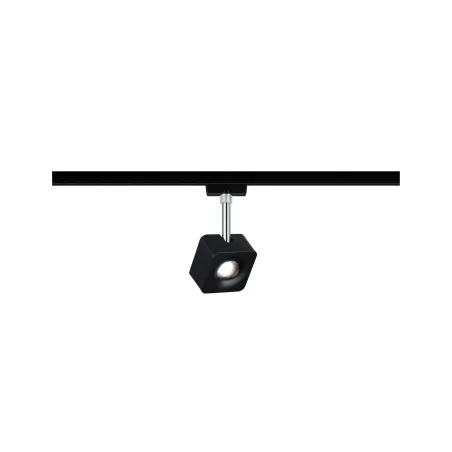Spot URail Cube 1x8W Noir mat/chrome 230V Métal 4000K gradable - Pa...