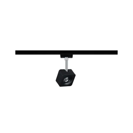 Spot URail Cube 1x8W Noir mat/chrome 230V Métal 4000K gradable - Pa...