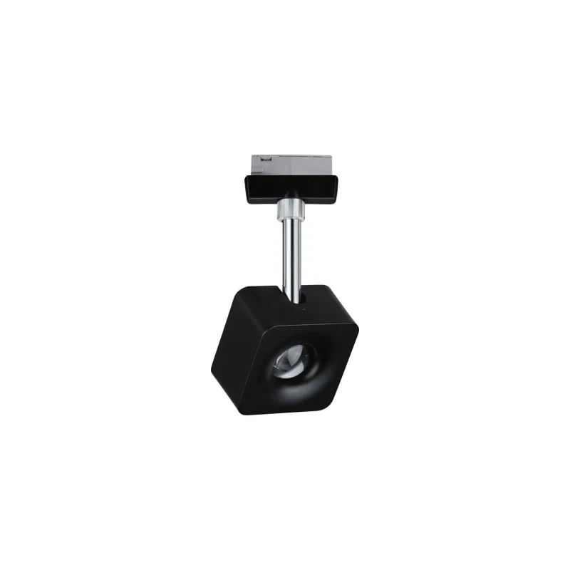Spot URail Cube 1x8W Noir mat/chrome 230V Métal 4000K gradable - Pa...