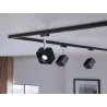 Spot URail Cube 1x8W Noir mat/chrome 230V Métal 4000K gradable - Pa...